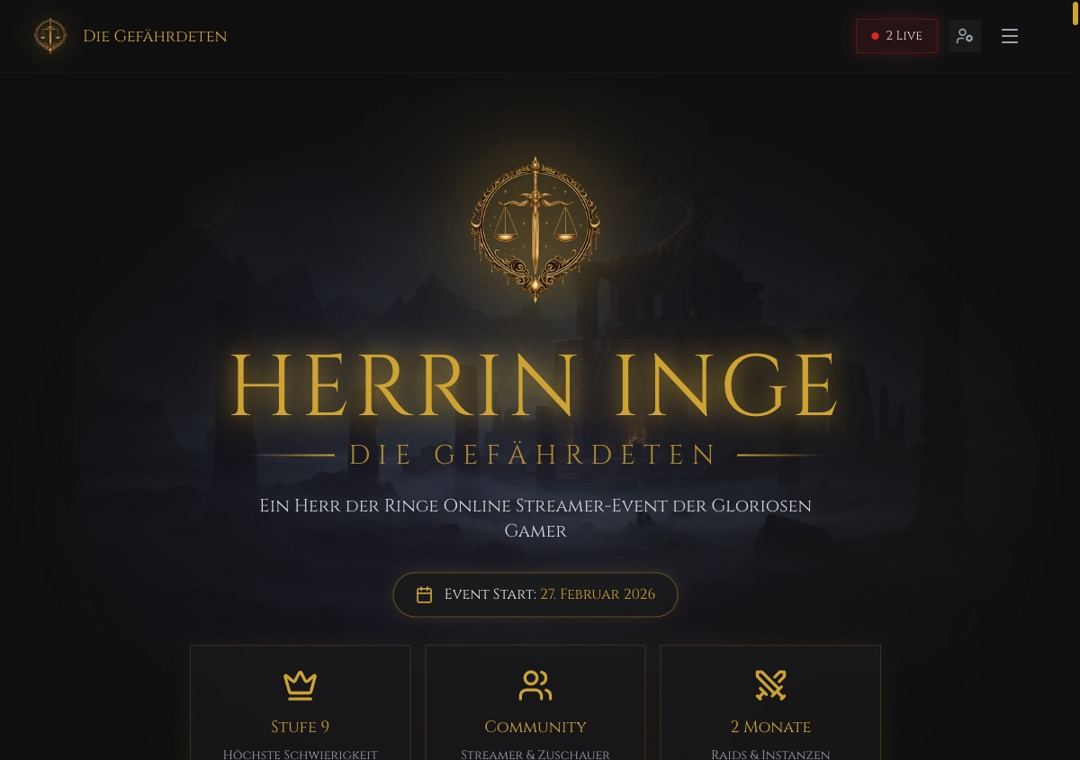 Startseite von Herrin Inge – Die Gefährdeten