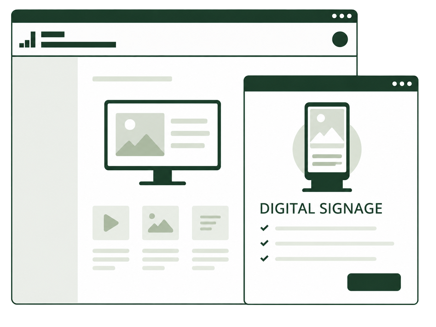 Illustration eines Digital-Signage-Displays