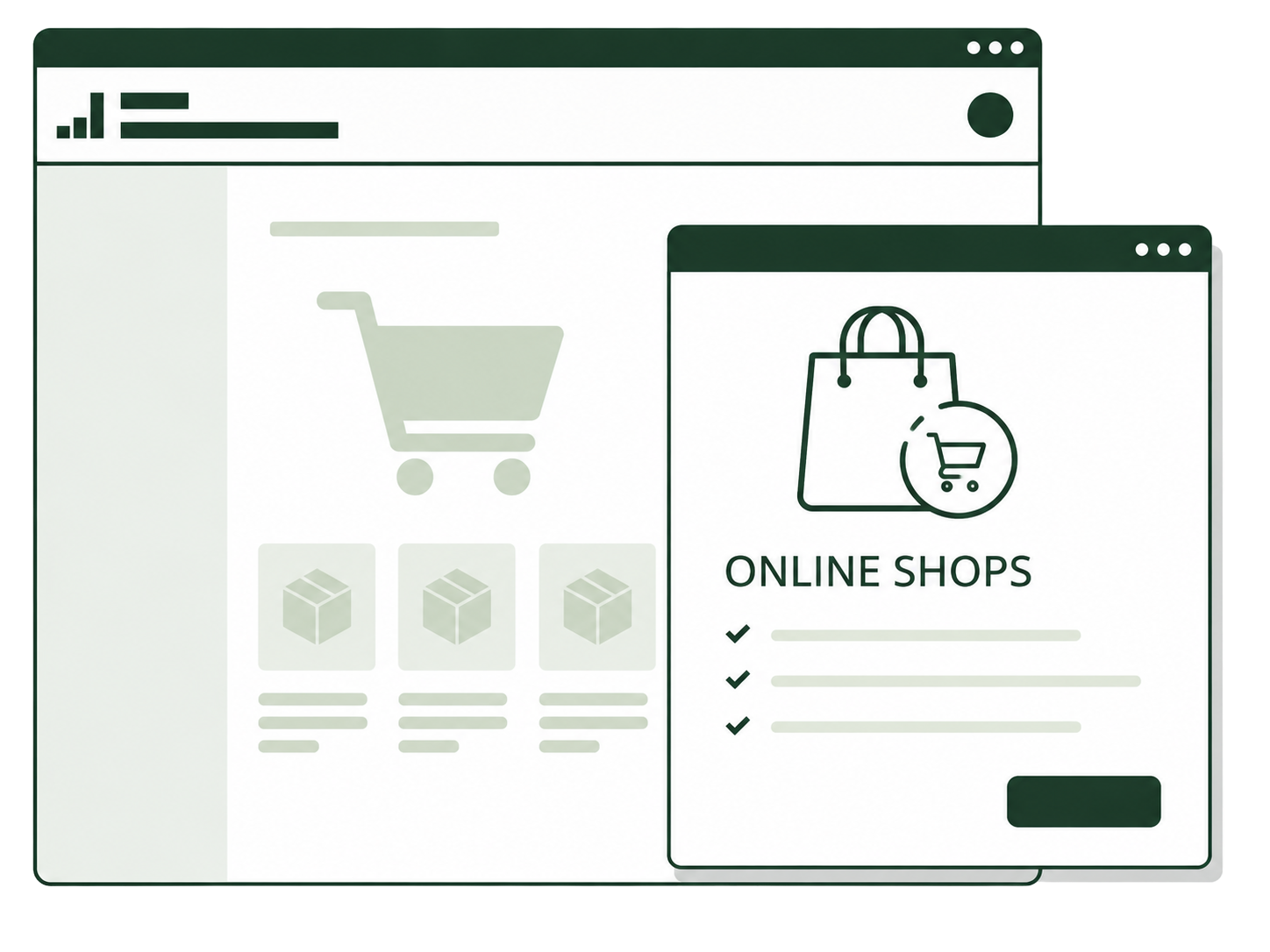 Illustration eines Online-Shops